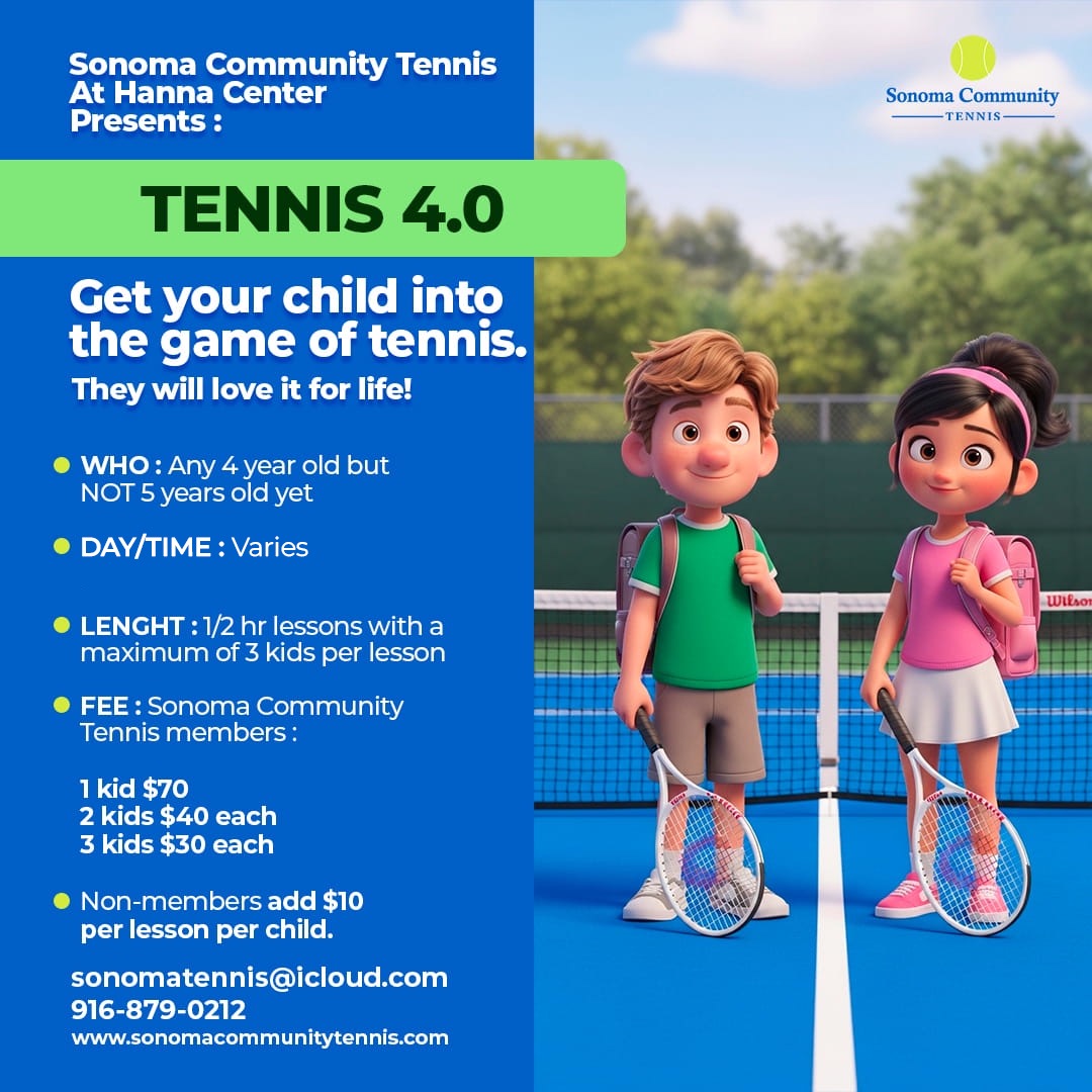Tennis 4.0 — Ongoing Lessons (Age 4)